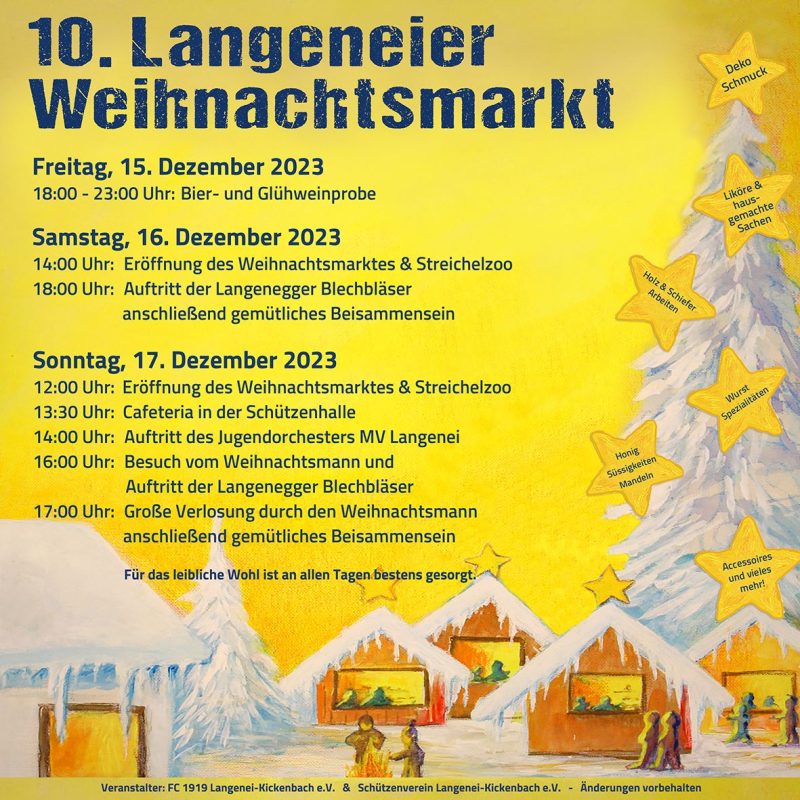 Weihnachtsmarkt in Langenei